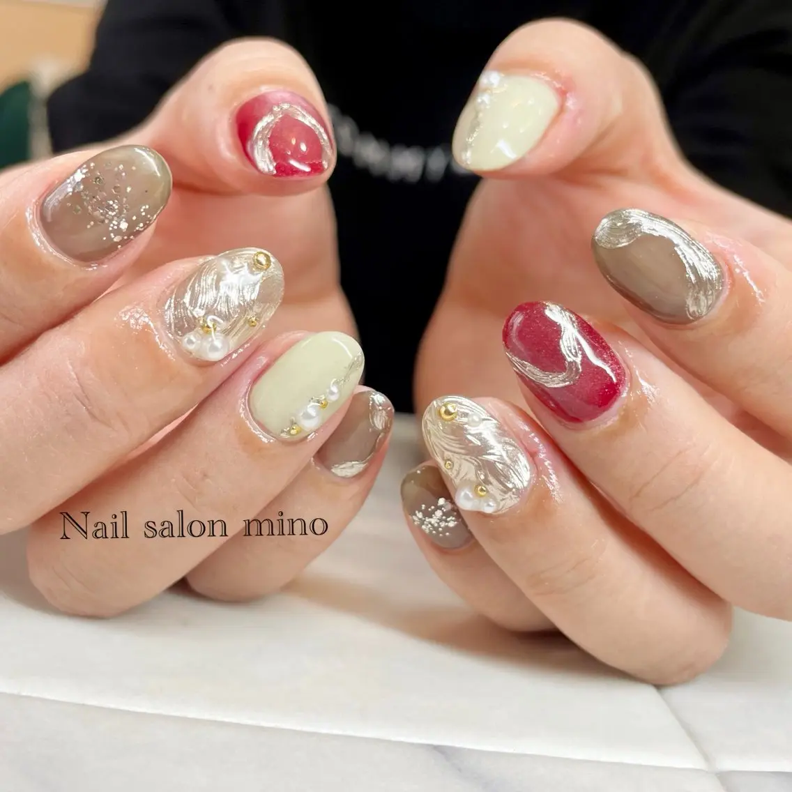 ネイル スカルプネイル 三野 nail salon minoのネイルデザイン