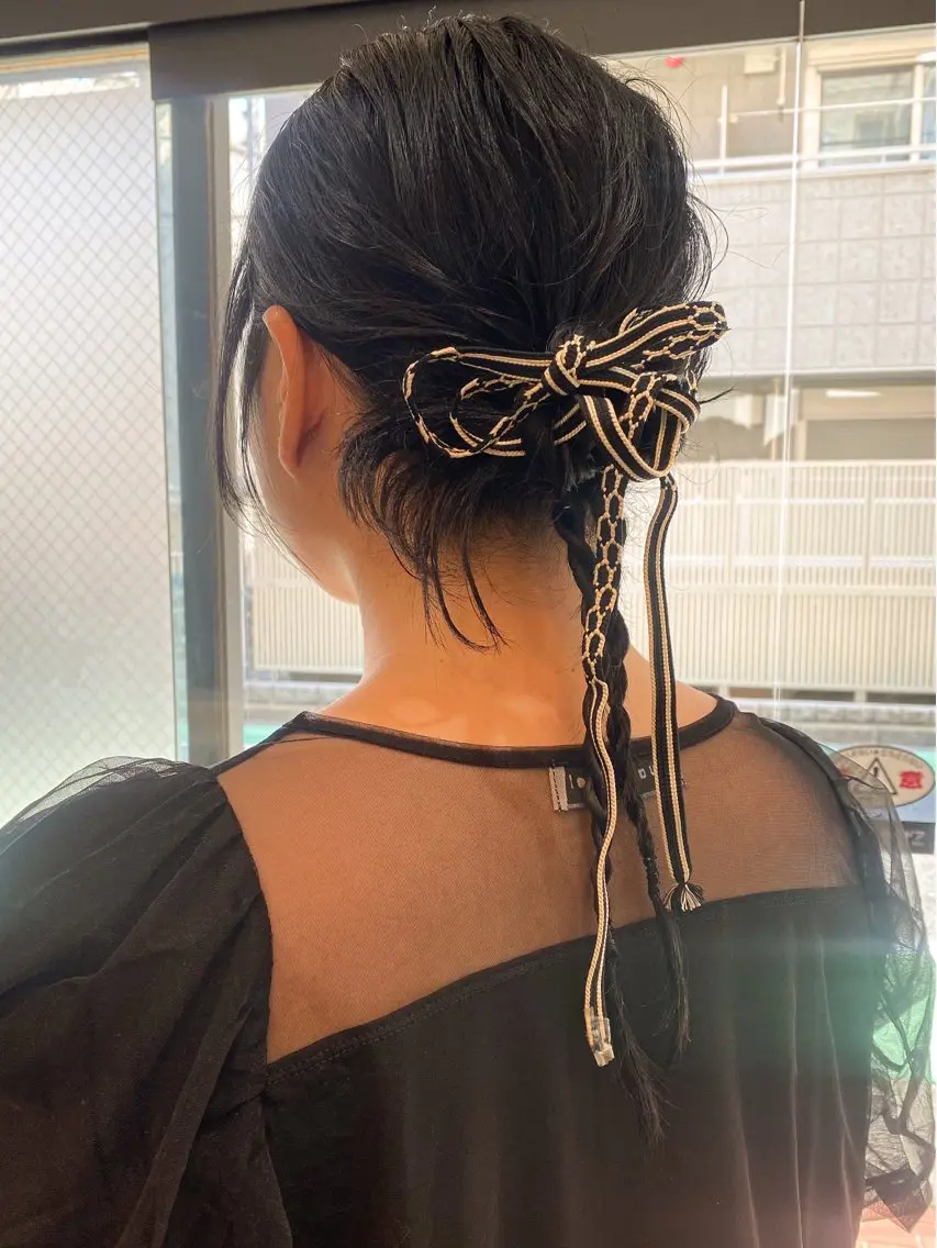 セミロング ヘアアレンジ ヘアセット 🌼髪質改善･アレン ジ･レイヤー🌼のヘアスタイル