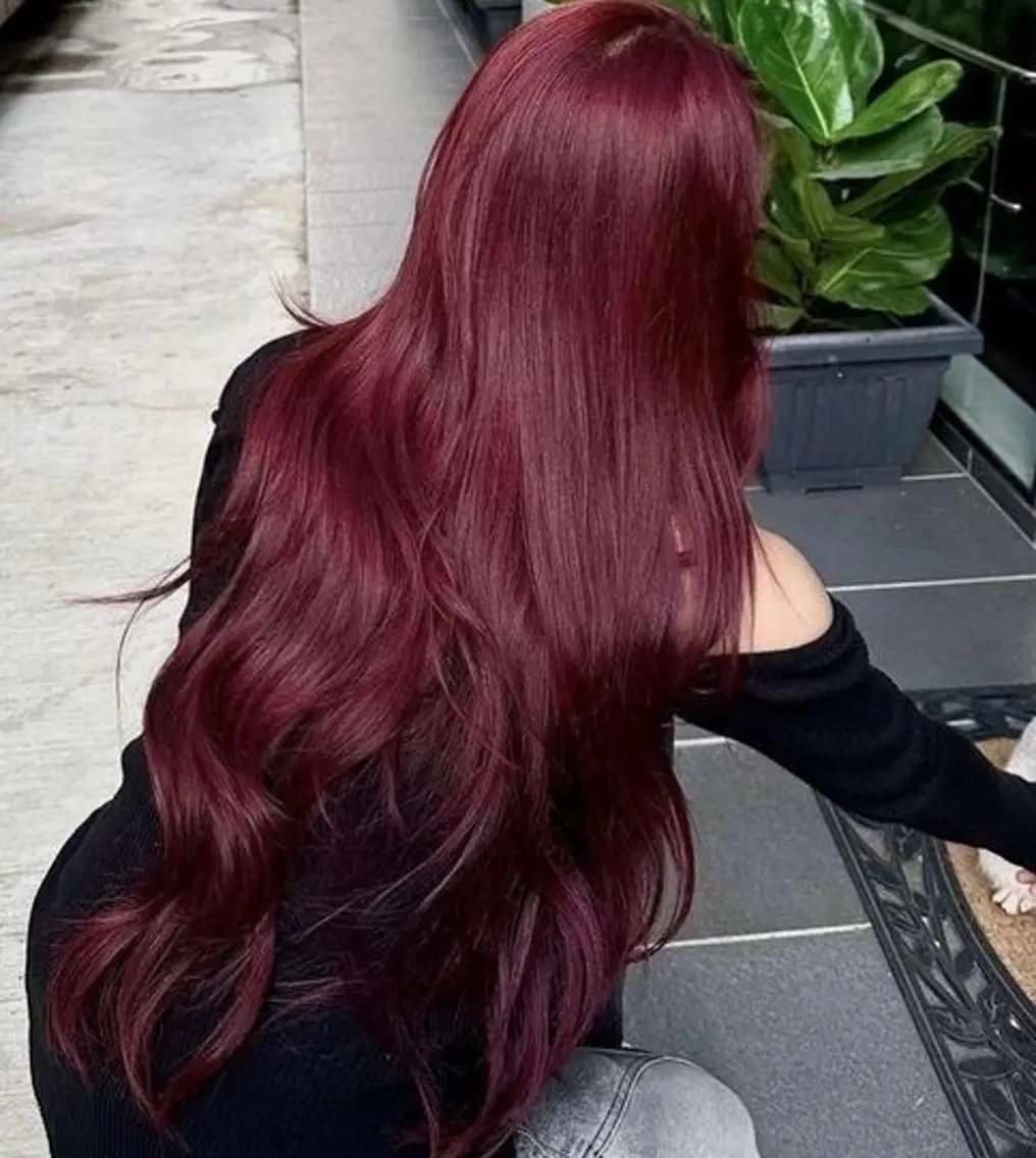ロング カット ヘアカラー トリートメント ヘアセット 🍒韓国暖色ヘア NO.1🍒🪽のヘアスタイル
