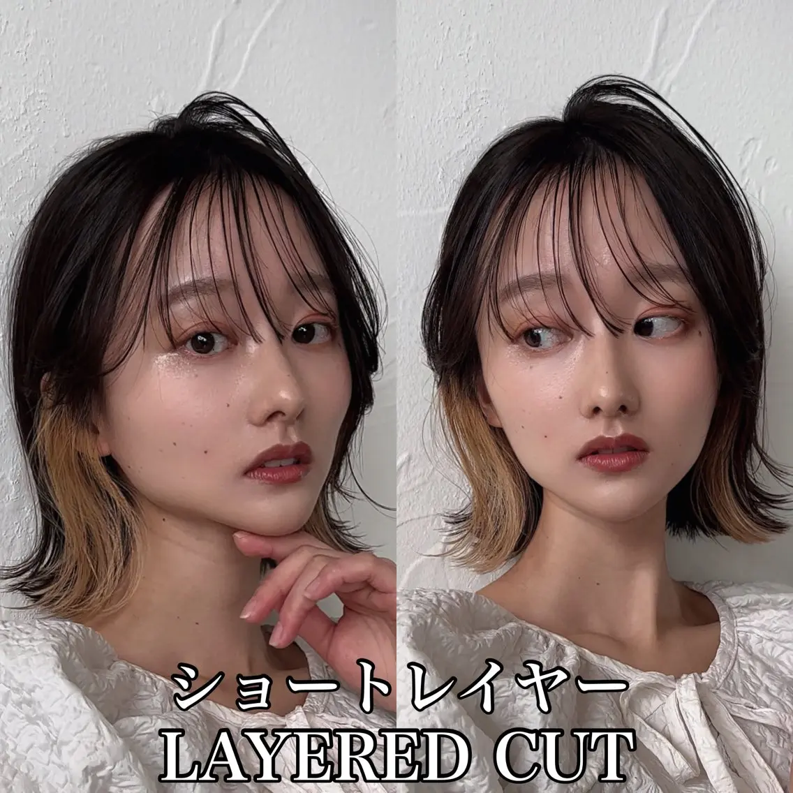 ショート カラー イヤリングカラー レイヤーカット 三重/縮毛矯正特化/ 髪質改善のヘアスタイル