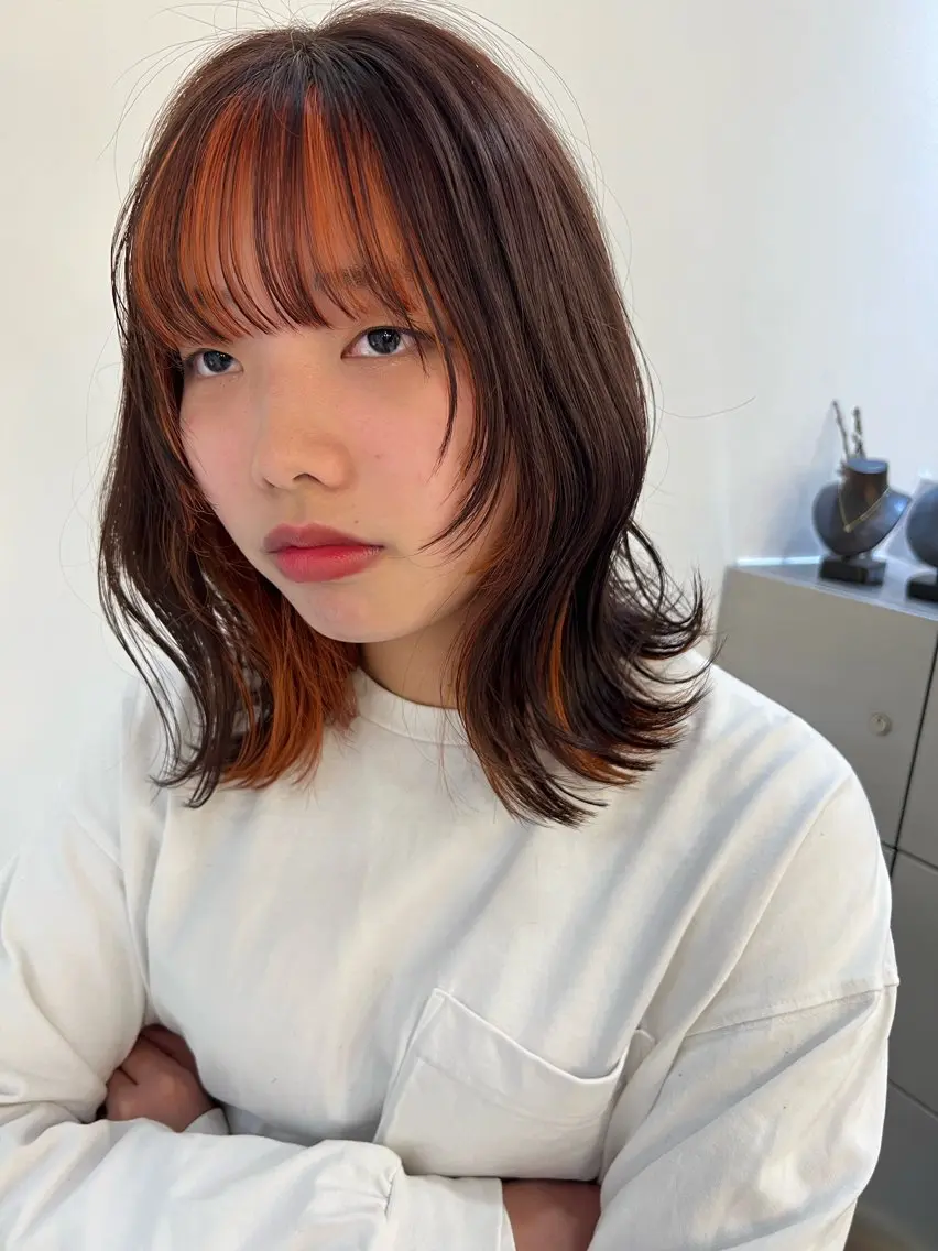 ミディアム カラー 🌝ぷる艶ハイトーン 柔らかヘア🍅まあやのヘアスタイル
