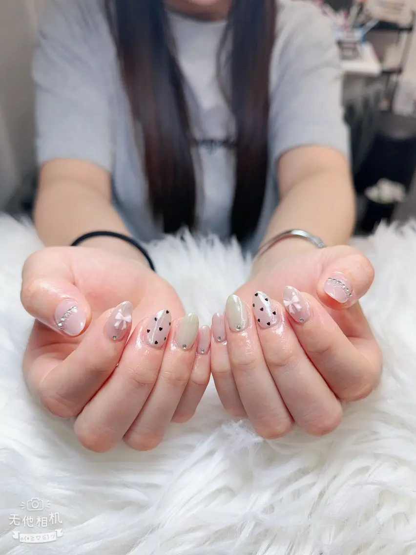 ネイル 長さ出し フレンチネイル グラデーション 韓国ネイル マグネットネイル ハンドネイル VB HEAVEN nailのネイルデザイン