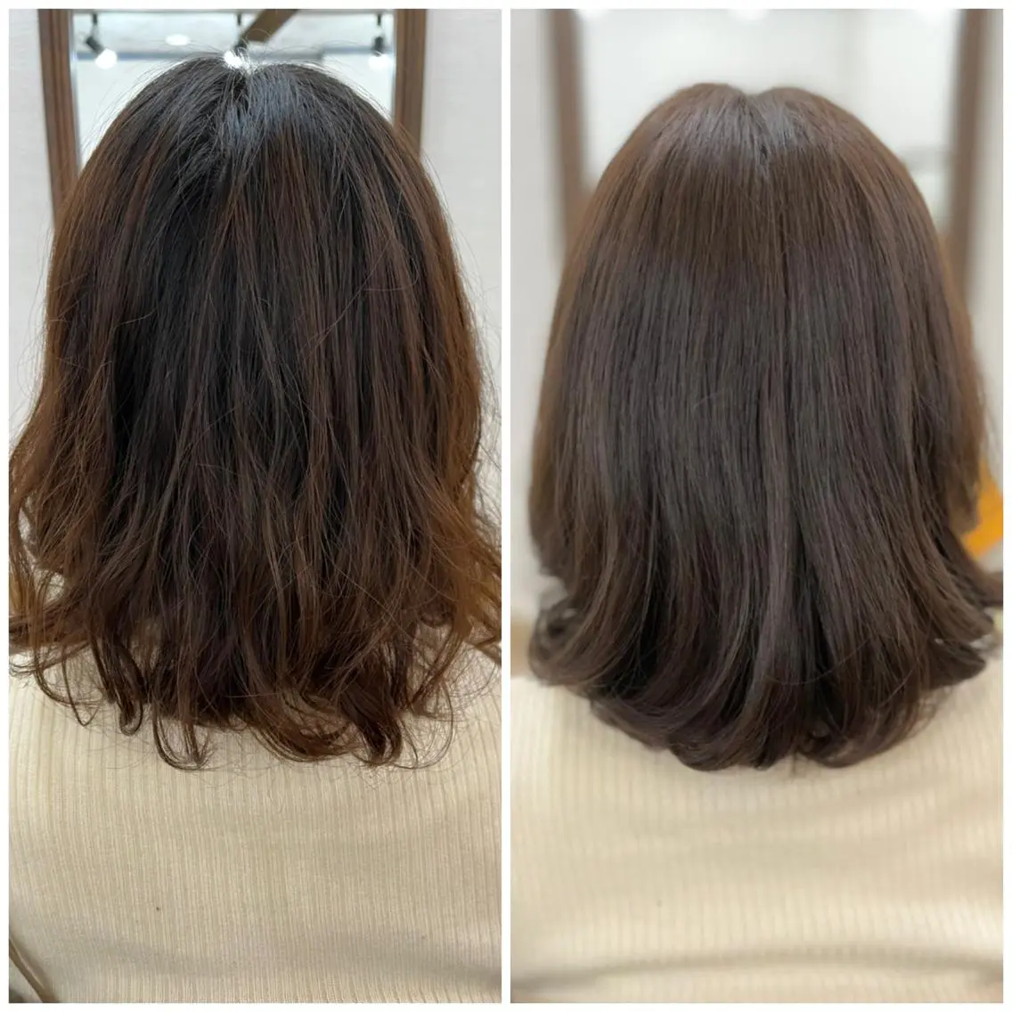 ミディアム カラー ベージュカラー オレンジ 秋山 悠希のヘアスタイル