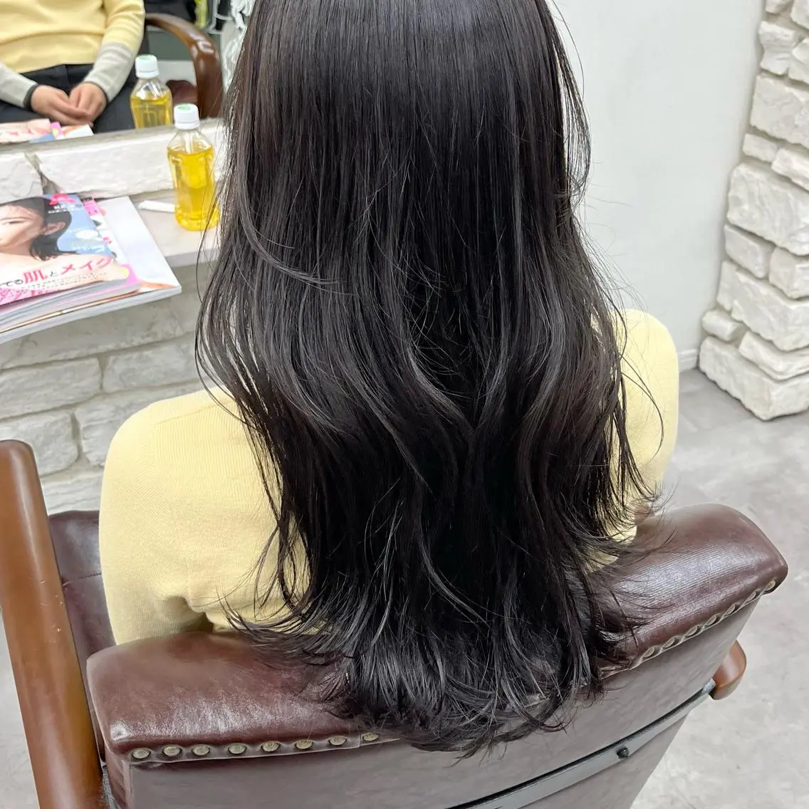 ロング カラー グレージュ カット ヘアカラー トリートメント 天王寺韓国ヘア 小山歓実のヘアスタイル