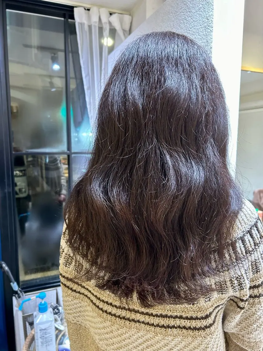 ロング カラー アッシュ オレンジ 甲斐 瑞稀のヘアスタイル