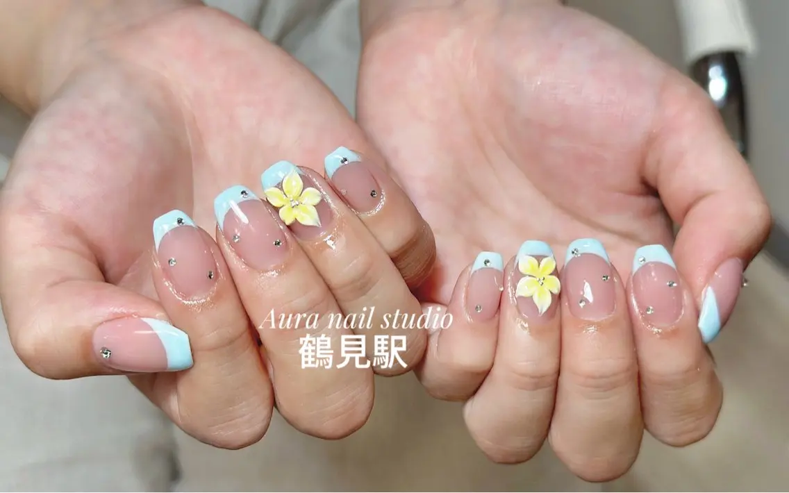 ネイル ハンドネイル Aura nail 🍐💫のネイルデザイン