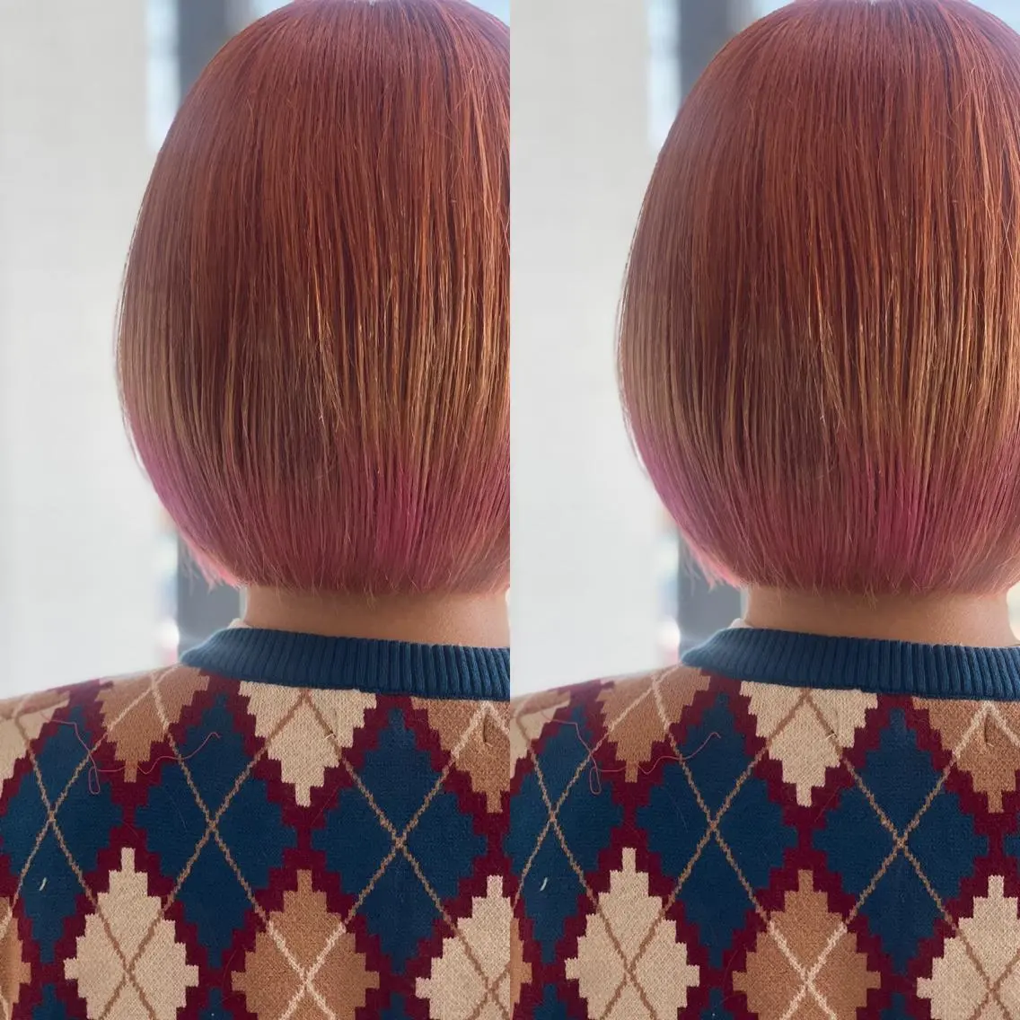 ミディアム カラー ピンクカラー Snaly カラー特化ページのヘアスタイル