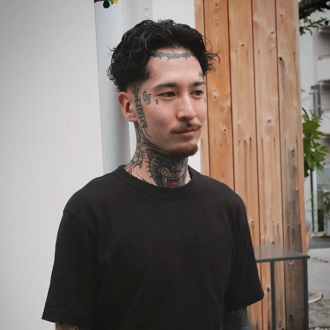 ショート パーマ メンズ カット パーマ 濱口 ジュニオルのヘアスタイル