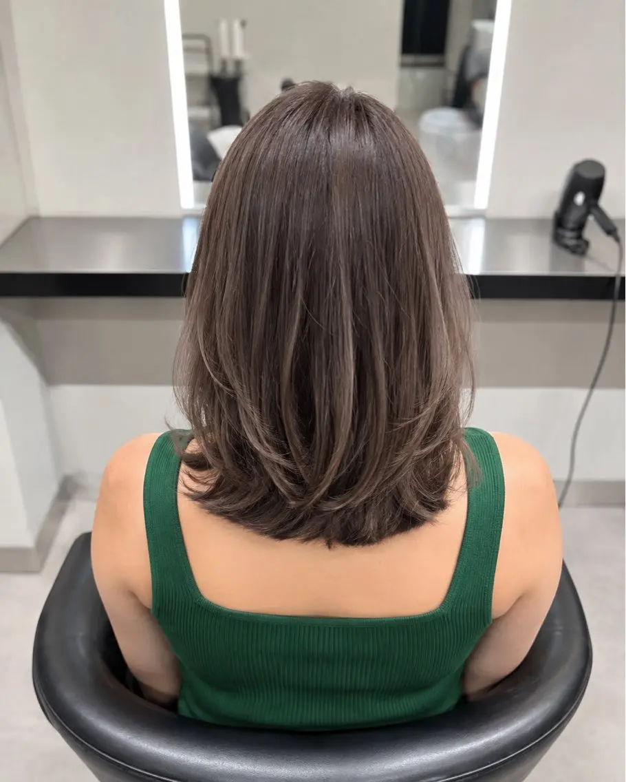 ミディアム カラー ブラウンカラー トリートメント 🌈ウルトワ水素 髪質改善naru🌈のヘアスタイル