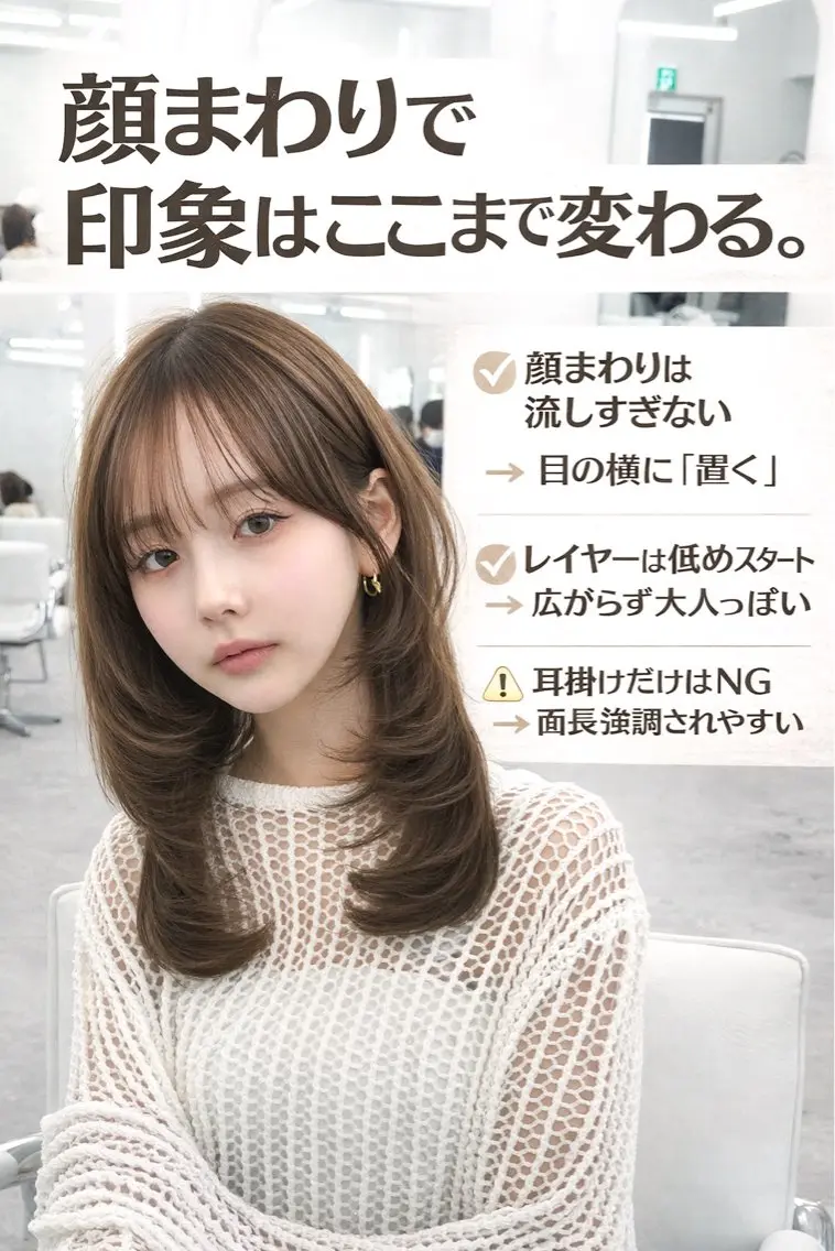 ロング カラー ベージュカラー オリーブベージュ ハッシュカット ハイレイヤー 韓国風ヘア カット トリートメント ヘアセット 盛れる顔周り✨韓国式 レイヤーkanatoのヘアスタイル