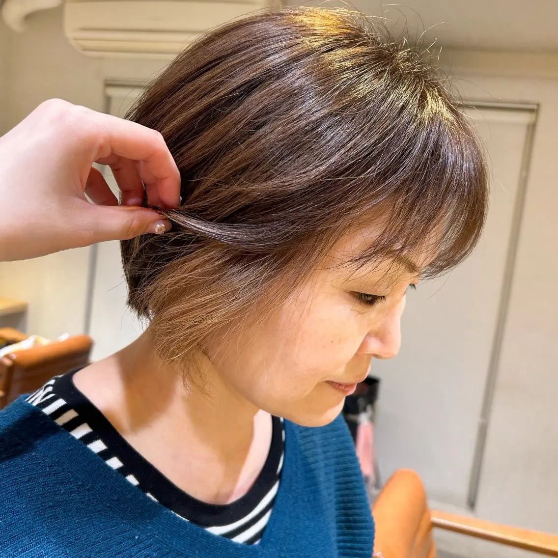 ショート カラー ベージュカラー ブラウンカラー 甲斐 瑞稀のヘアスタイル