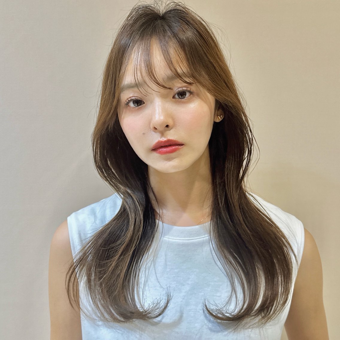 セミロング カラー カット ヘアカラー トリートメント 縮毛矯正/レイヤー /髪質改善/おばかんのヘアスタイル