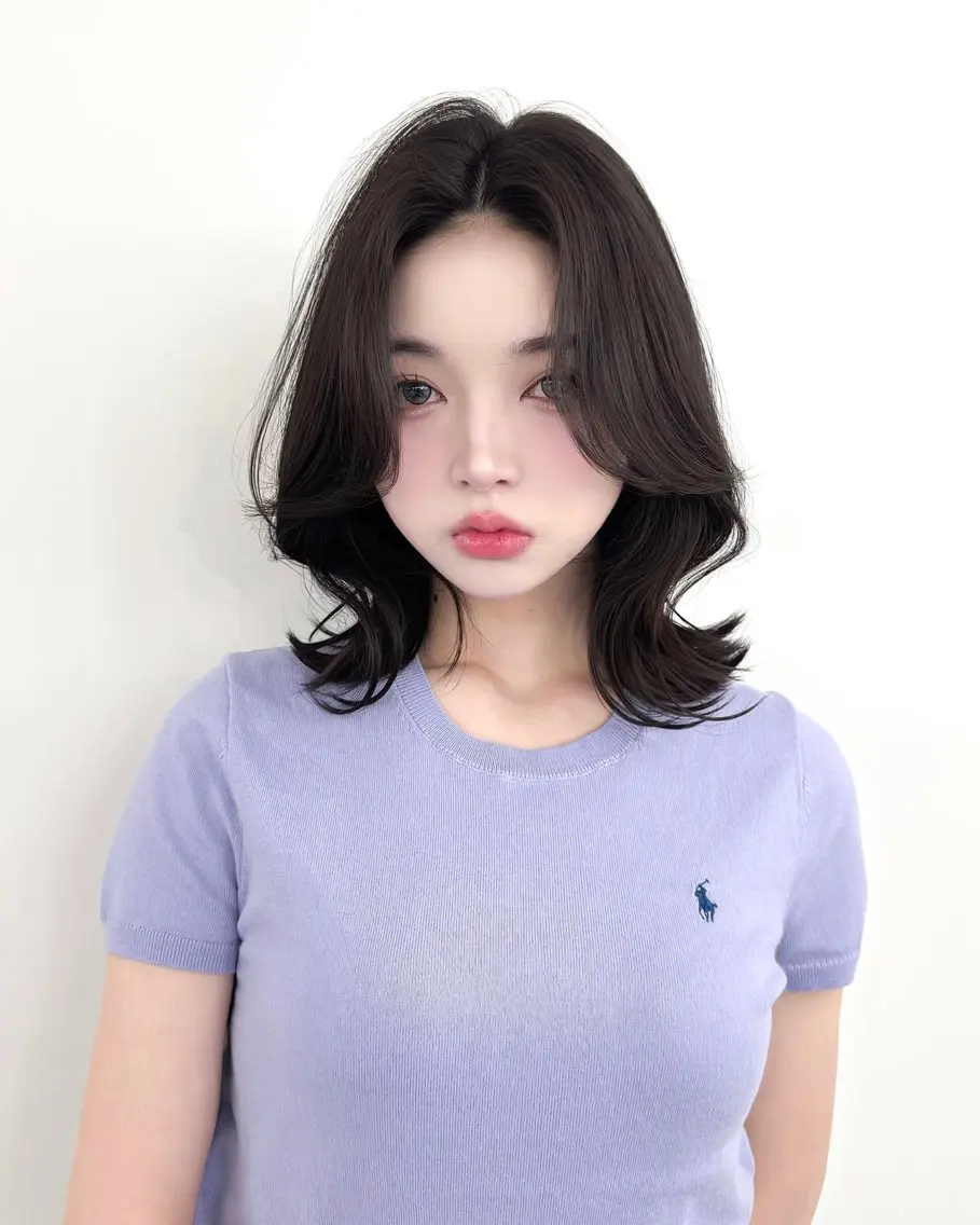 ミディアム 韓国ヘア　紗希 🦋のヘアスタイル