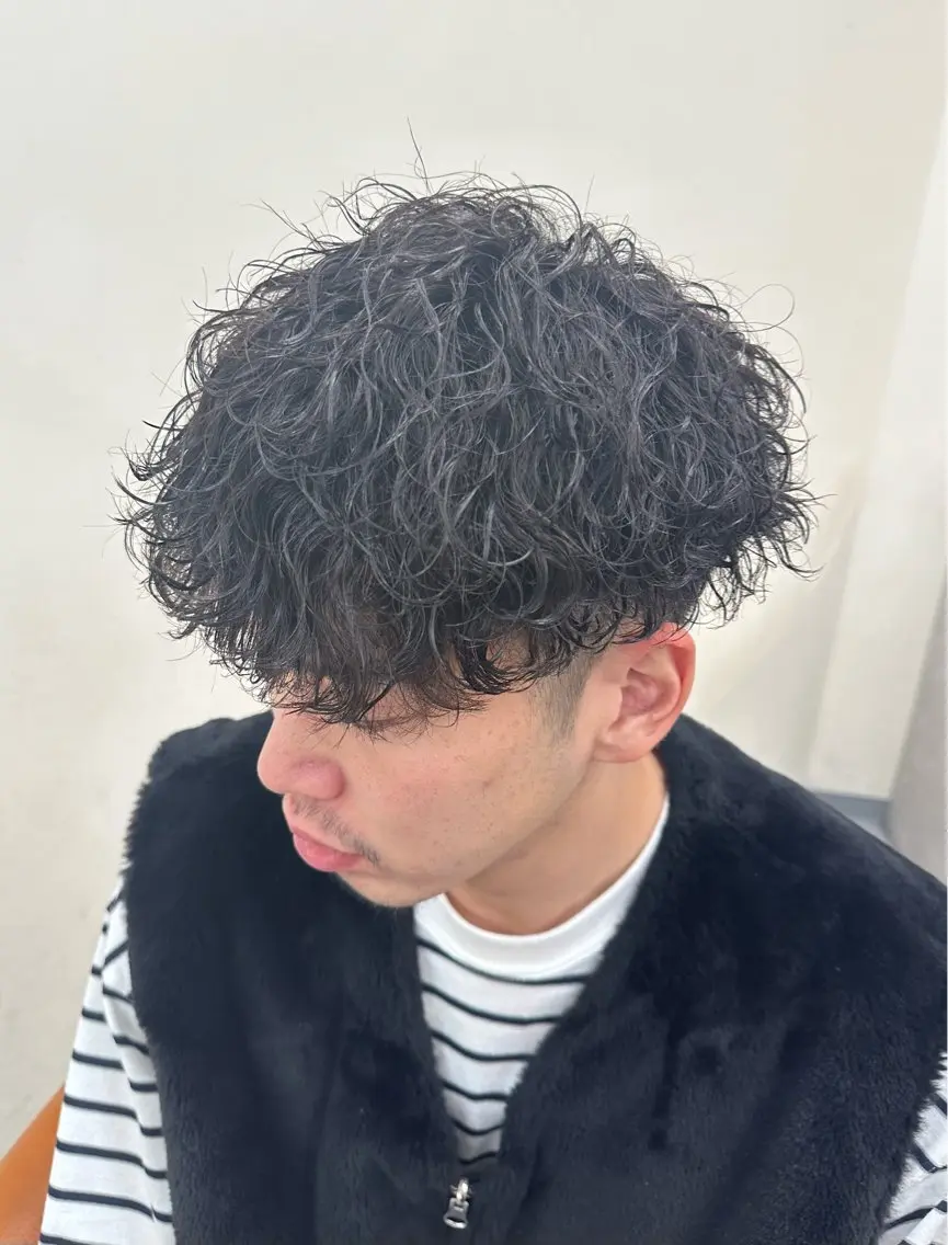 メンズカット+波巻きパーマの写真