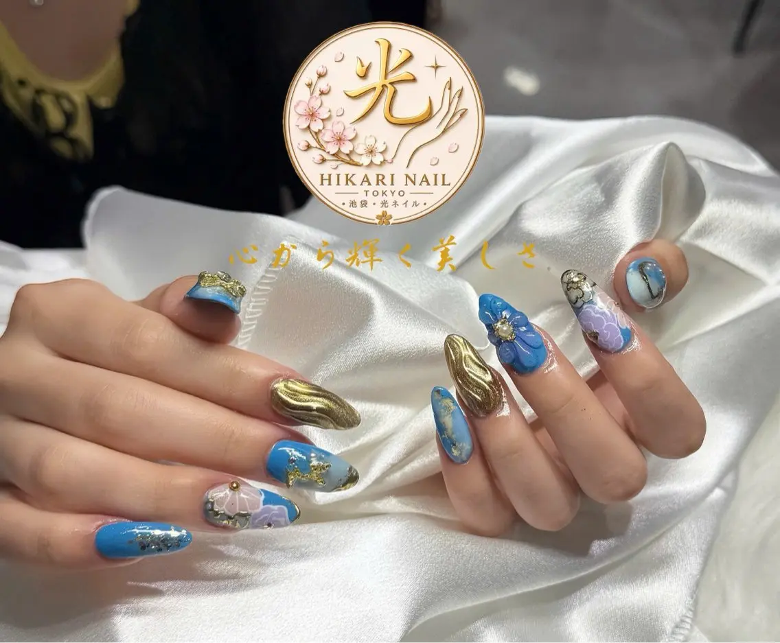 ネイル チークネイル 長さ出し フレンチネイル ガーリー ハロウィン ハンドネイル HikariNail Ikebukuroのネイルデザイン