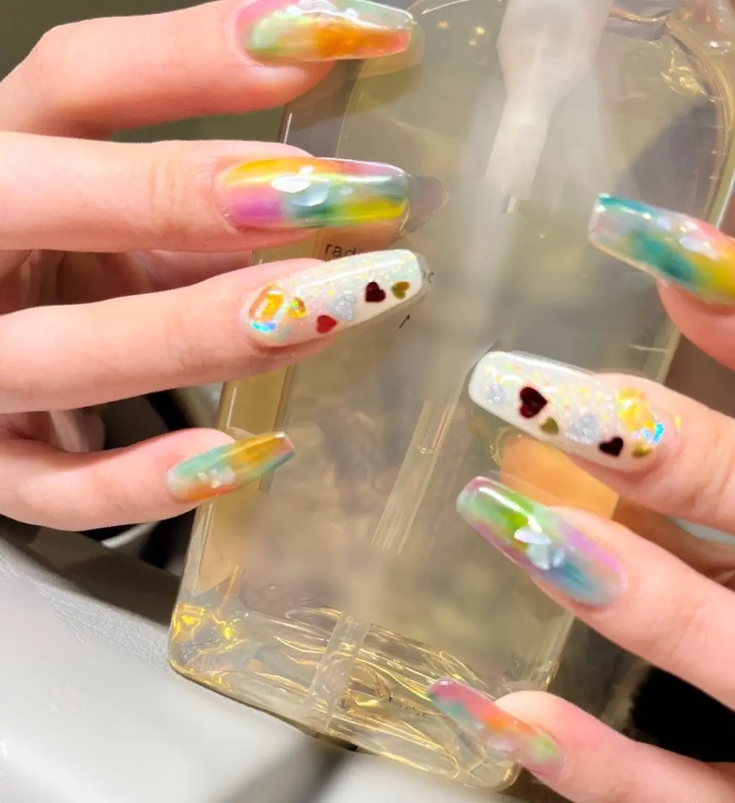 ネイル 長さ出し 持ち込み ハンドネイル Chaleur fleurのネイルデザイン