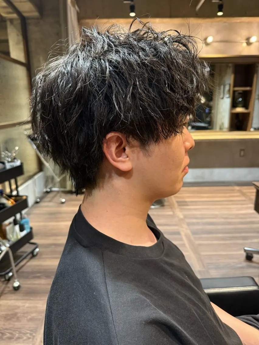 ショート パーマ メンズ メンズパーマ ツイストスパイラルパーマ スパイラルパーマ メンズ/佐藤 恒輝のヘアスタイル