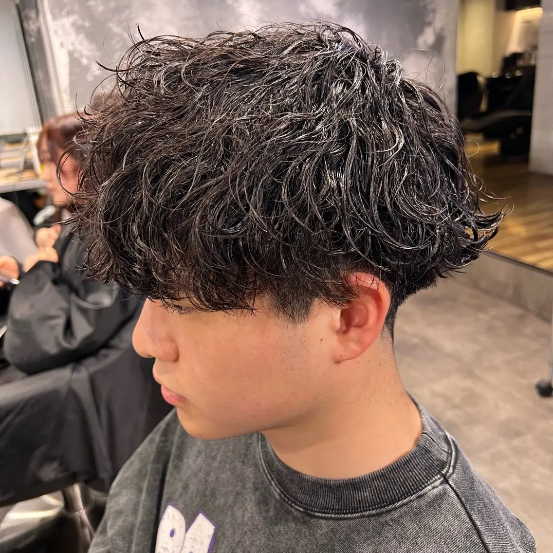 ショート カラー パーマ ヘアアレンジ メンズ キッズ アップバング センターパート メンズハイライト マッシュ メンズパーマ 🔷横浜1のパーマ 職人🔷将太郎のヘアスタイル