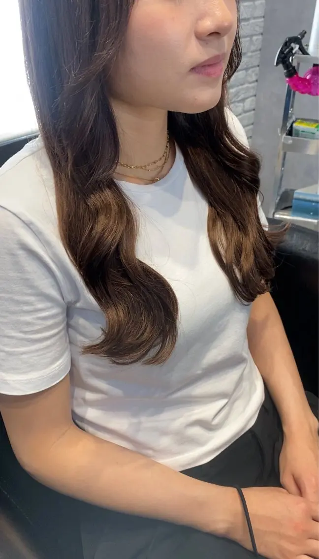 ロング カラー ブラウンカラー ロング sayaka 池袋店/カットモデルのヘアスタイル