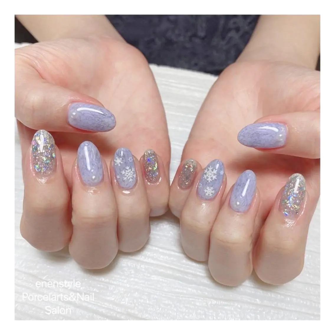 ミディアム ネイル 🐾enen style 🐾のネイルデザイン