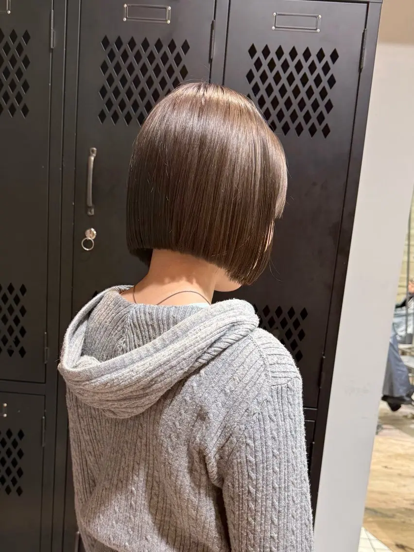 カラー ヘアカラー トリートメント 色落ち綺麗透明感カラ /ボブ/ナカツヒカルのヘアスタイル