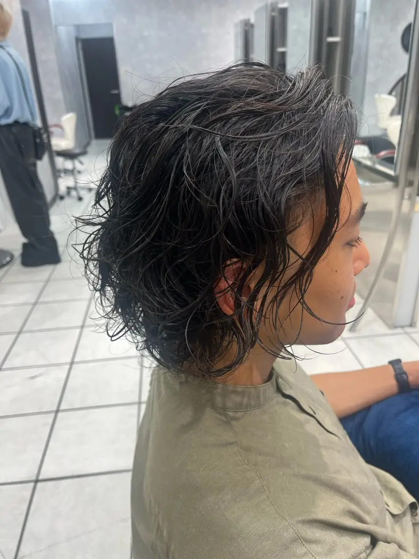 ショート パーマ メンズ メンズパーマ くせ毛 縮毛矯正 デジタルパーマ アートディレクター 尾内 友美のヘアスタイル