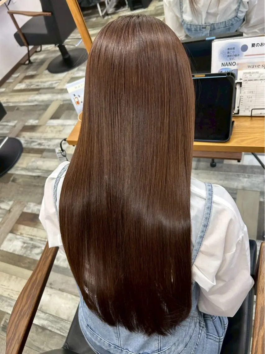ロング カット ヘアカラー トリートメント 中西 広人のヘアスタイル