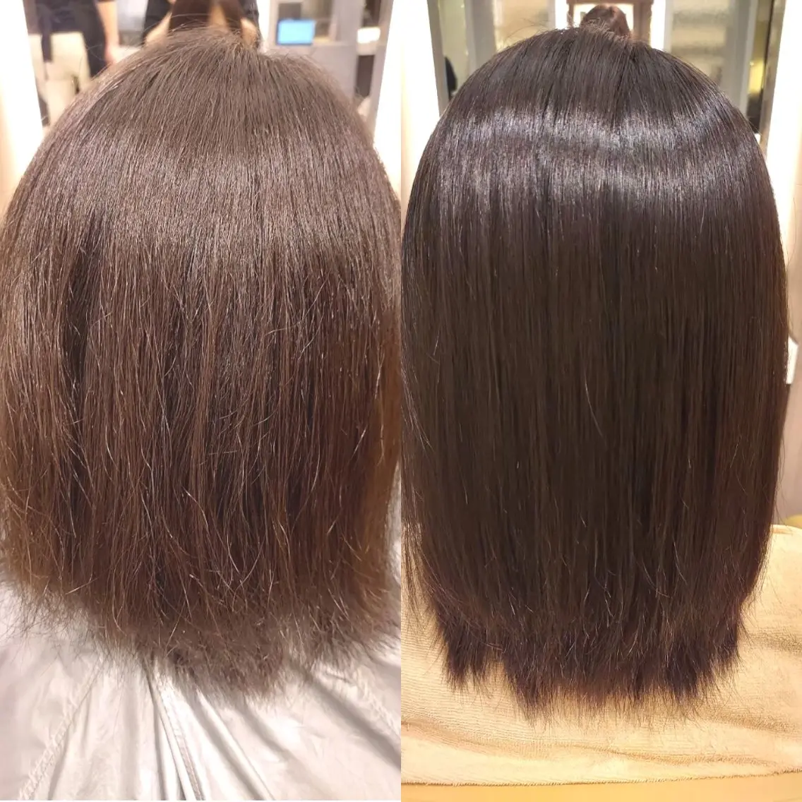セミロング 酸性ストレート CHI KAのヘアスタイル