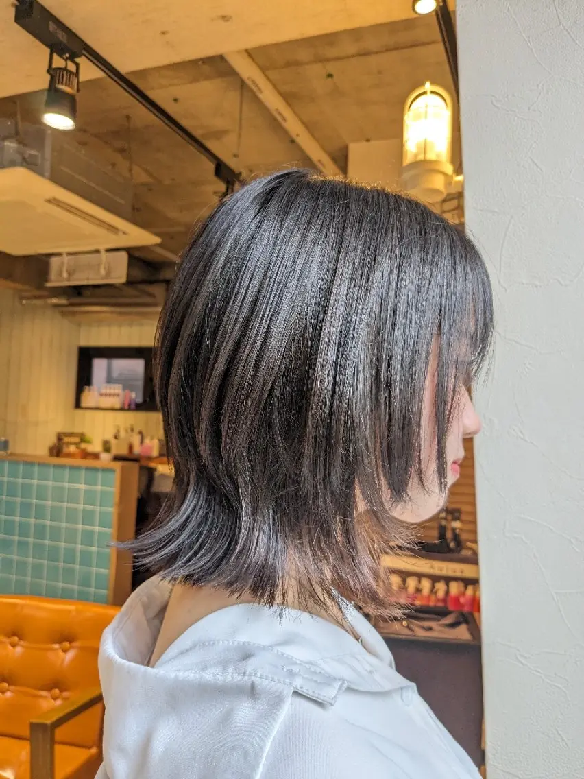 ミディアム ボブ ウルフカット ウルフボブ カット alushe 岡 陽子のヘアスタイル
