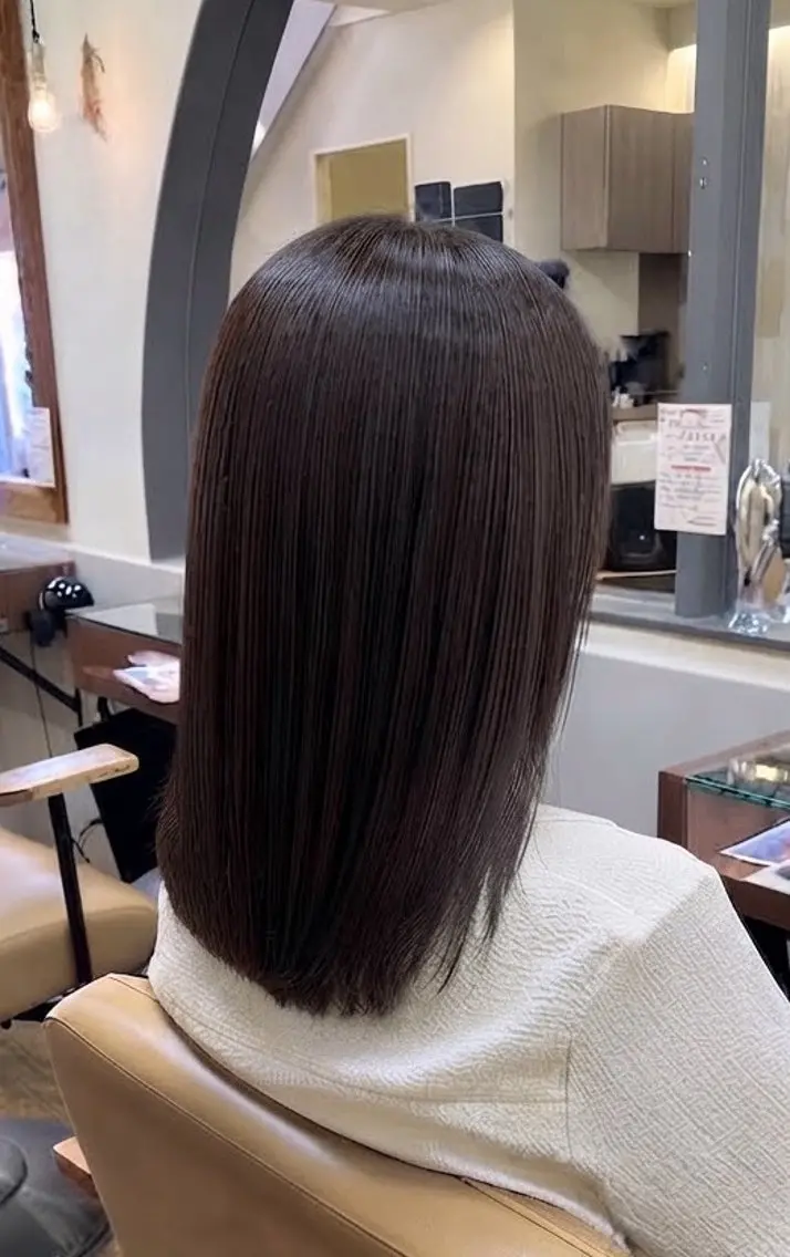 ロング カラー 松下 沙織のヘアスタイル