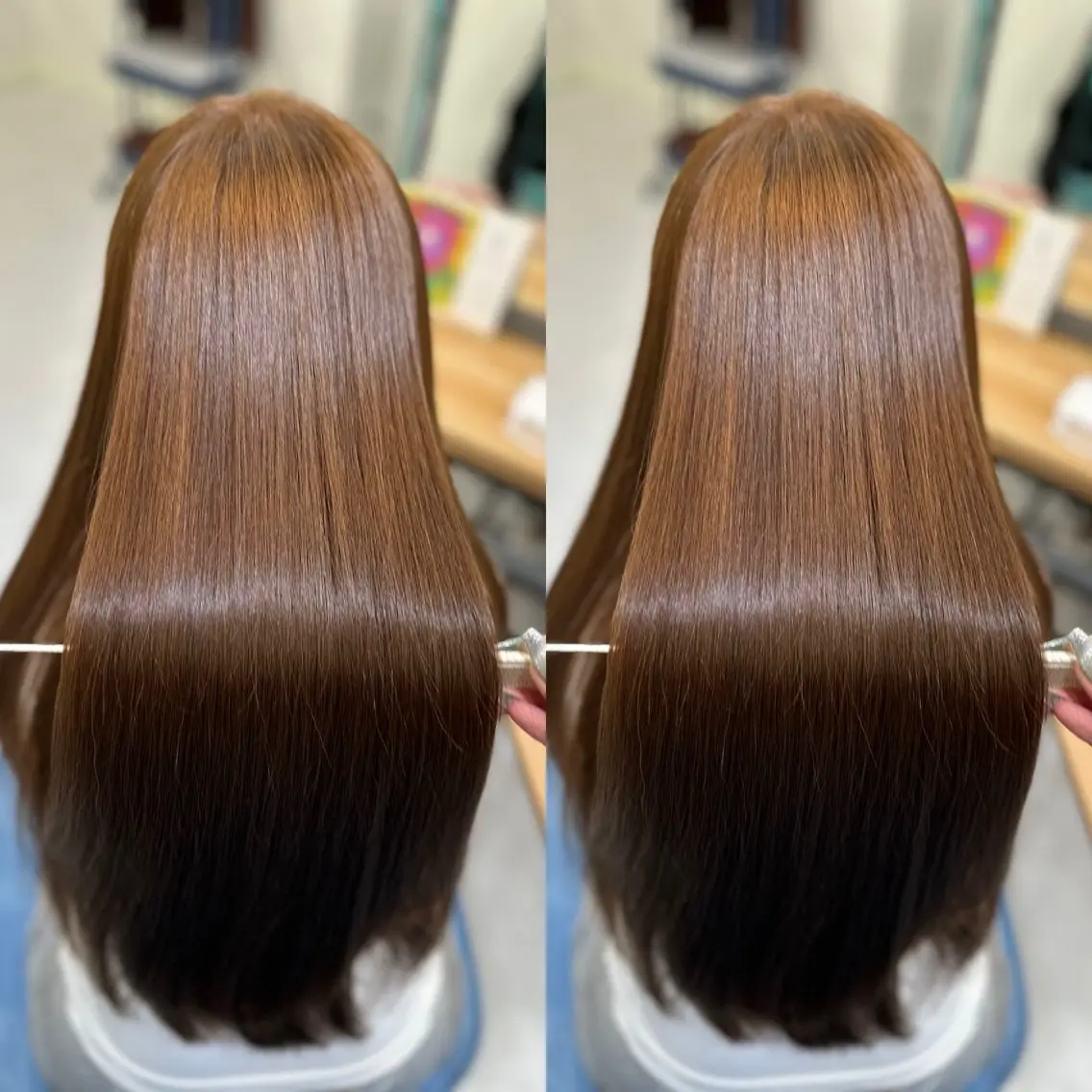 ロング カラー 髪質改善🩵縮毛矯正 代々木/木下のヘアスタイル