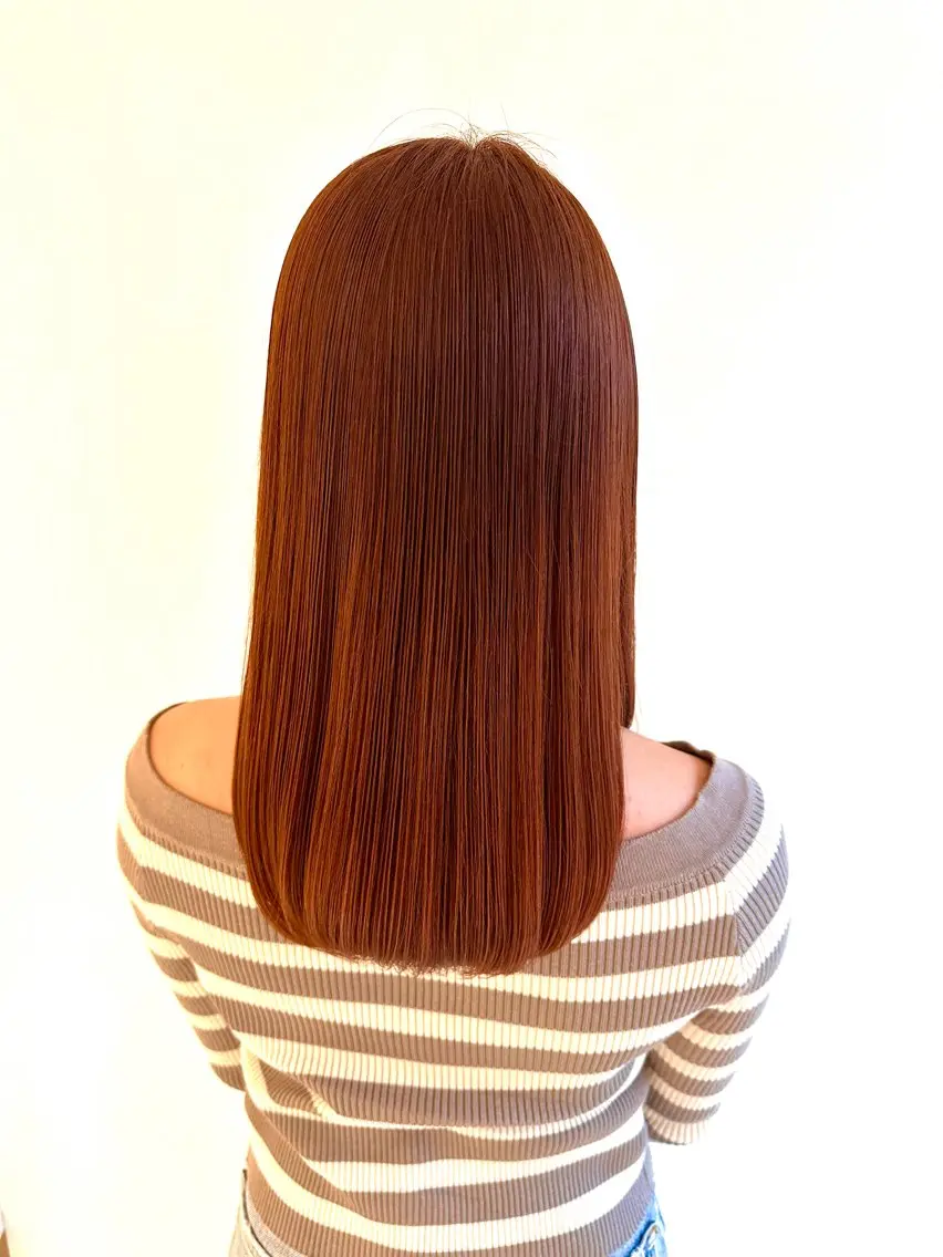 セミロング カラー 髪質改善 トリートメント カット ヘアカラー トリートメント 🌈ハイトーン髪質改 善🌈polon🌟のヘアスタイル
