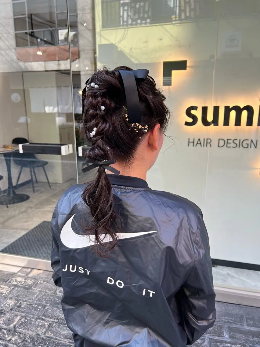 セミロング カラー ヘアアレンジ 「sumi」 AMIのヘアスタイル