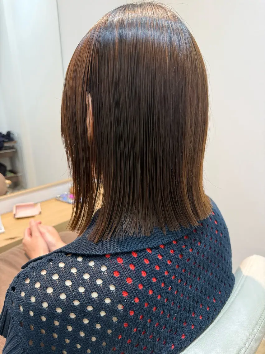 ミディアム 縮毛矯正 縮毛矯正 おうた /髪質改善特化のヘアスタイル