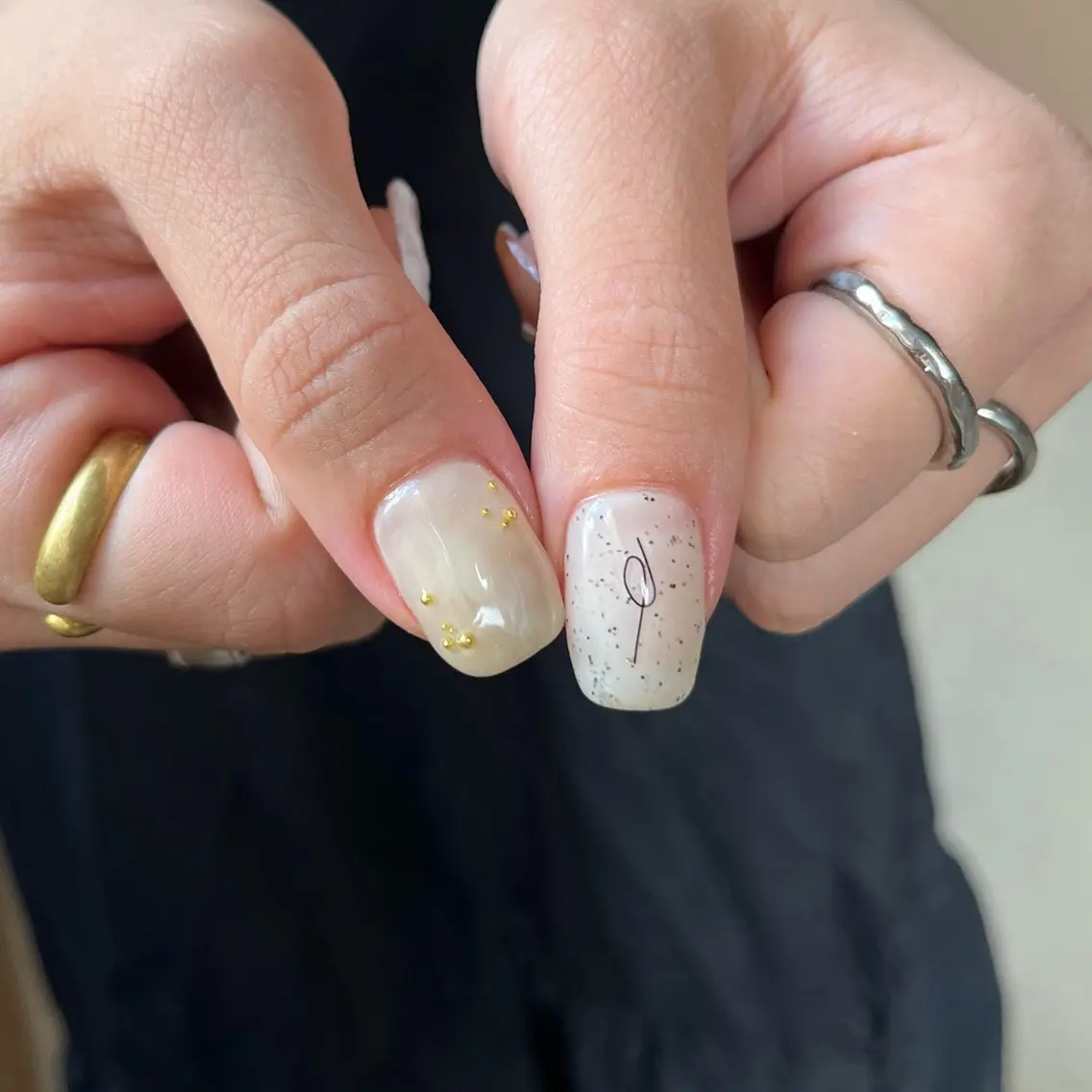 ネイル グリーン 持ち込み ハンドネイル vegh. nail/阿波座のネイルデザイン