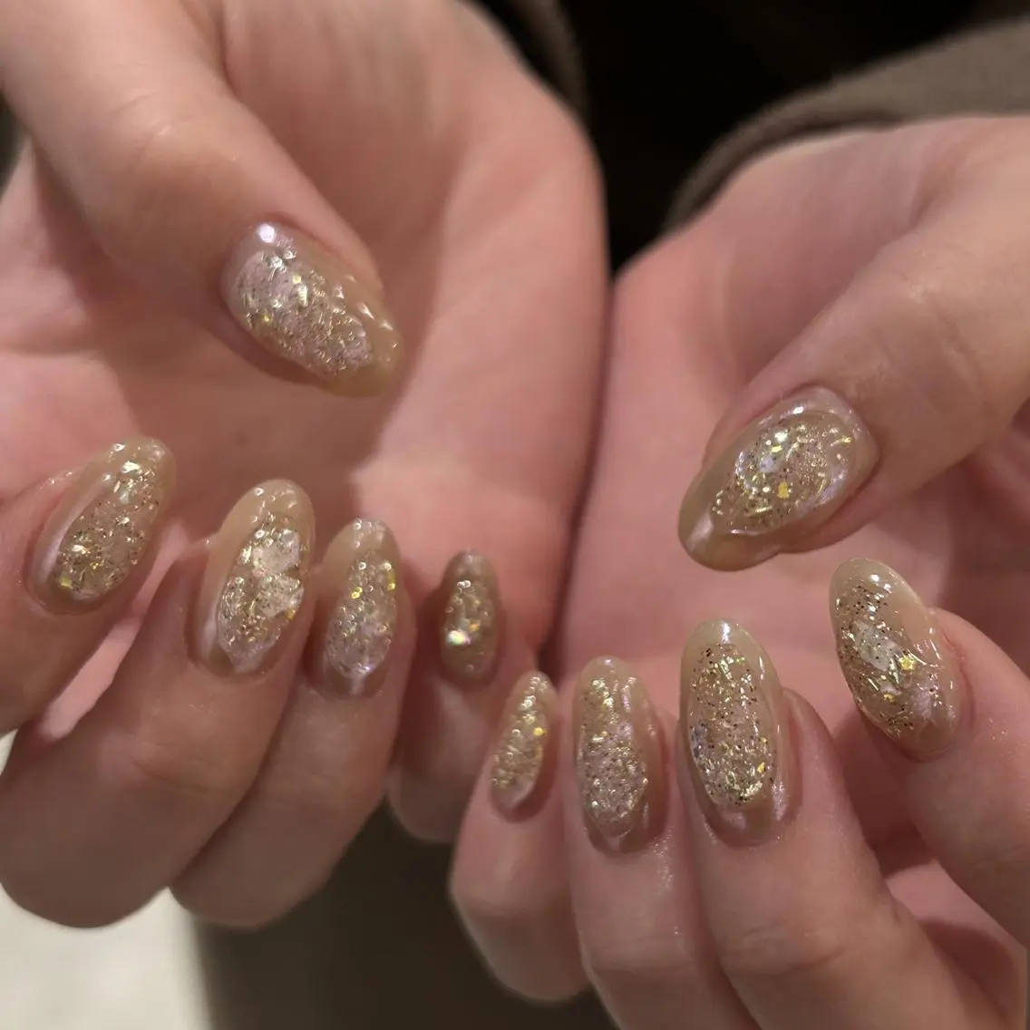 ネイル オーロラネイル ジェルネイル 氷ネイル・うるうるネイル 韓国ネイル ミラーネイル ハンドネイル nails TOKYOのネイルデザイン