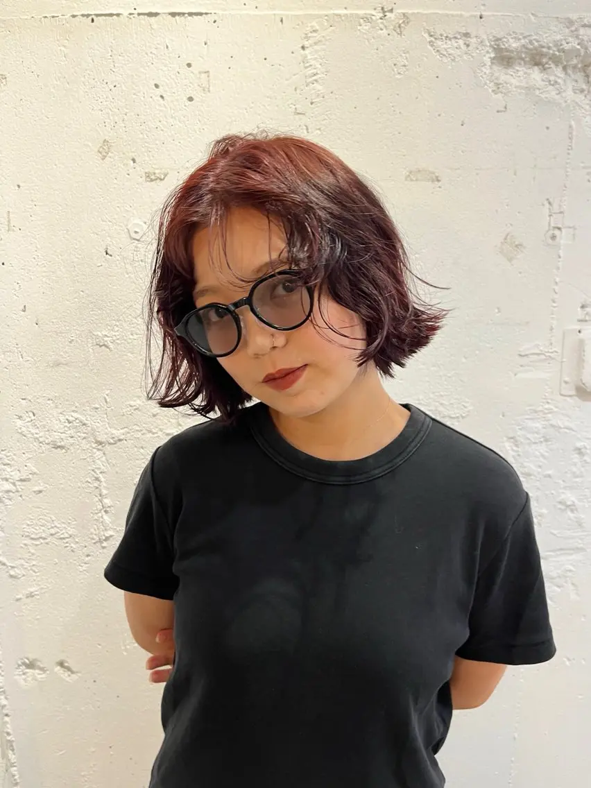 ミディアム ボブ ヘアカラー ✴︎UNU ✴︎モエカのヘアスタイル