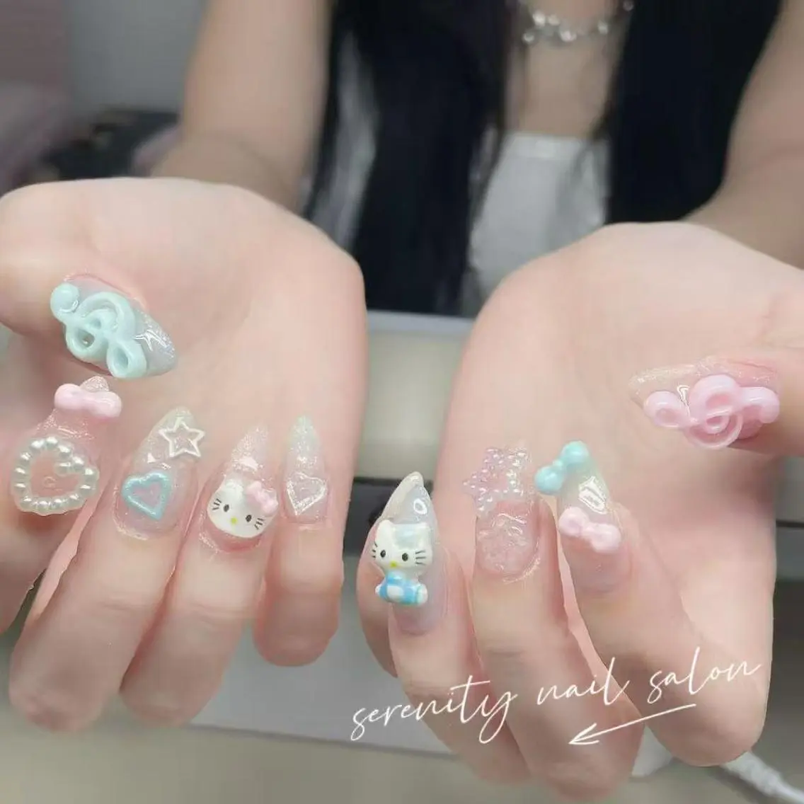 ネイル 長さ出し 持ち込み ワンホンネイル ハンドネイル ハンドケア 長さ出し専門店 💕香のネイルデザイン