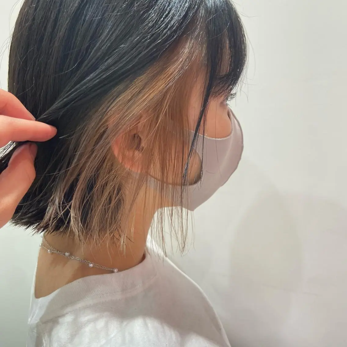ミディアム カラー シールエクステ ブリーチ ブラウンカラー ケアカラー ダブルカラー カット ヘアカラー トリートメント 新宿/韓国ヘア 中明度カラー/かやのヘアスタイル