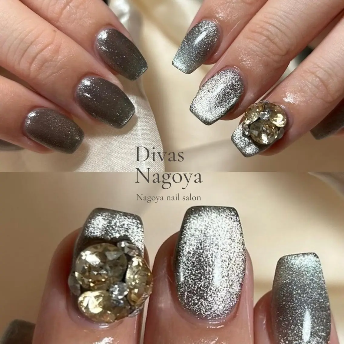 ネイル アートネイル 韓国ネイル マットネイル ミラーネイル ニュアンスネイル 💕D.d nail Hideyo🌸のネイルデザイン