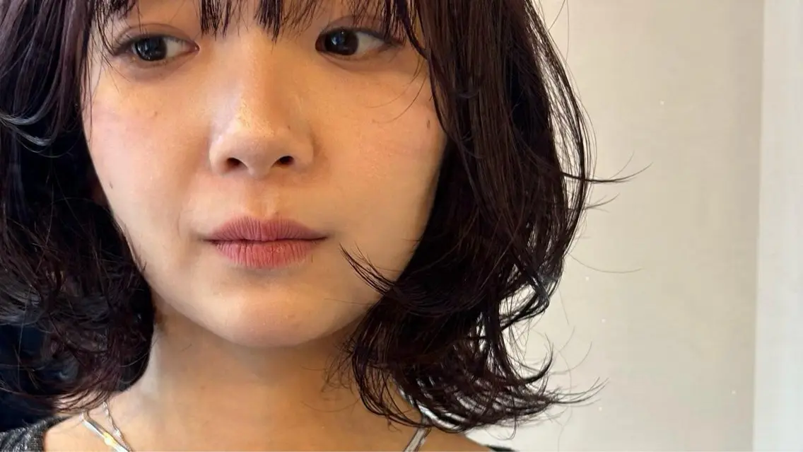 ショート パーマ カット パーマ momona english okのヘアスタイル