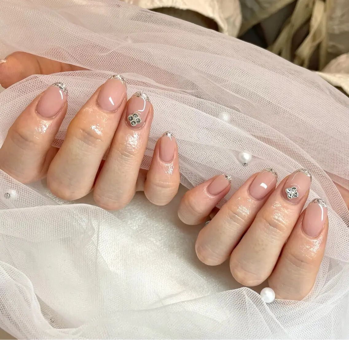 ネイル ブライダルネイル Pawtique Yunaのネイルデザイン