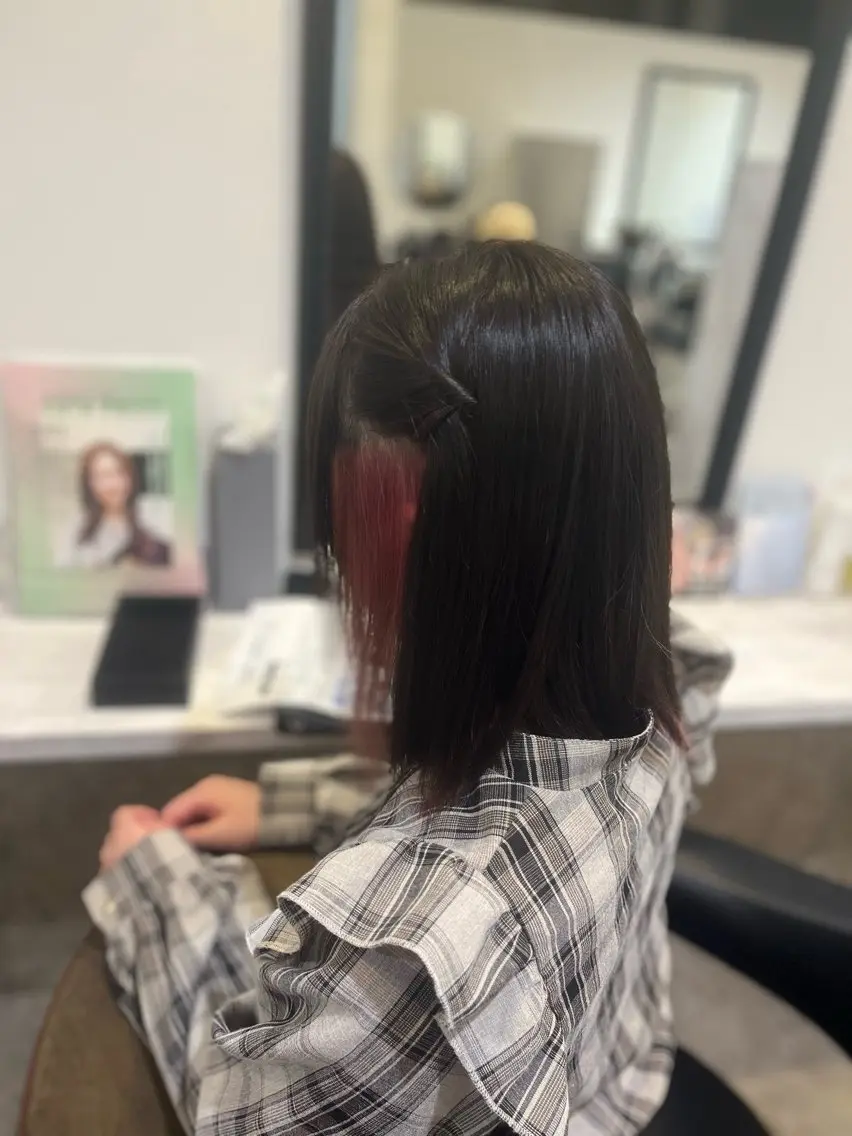 ミディアム カラー ヘアカラー 山内 心春のヘアスタイル