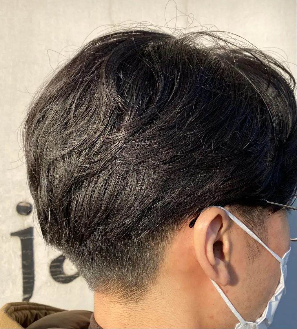 ショート メンズ くびれヘア シムラ カイゲンのヘアスタイル