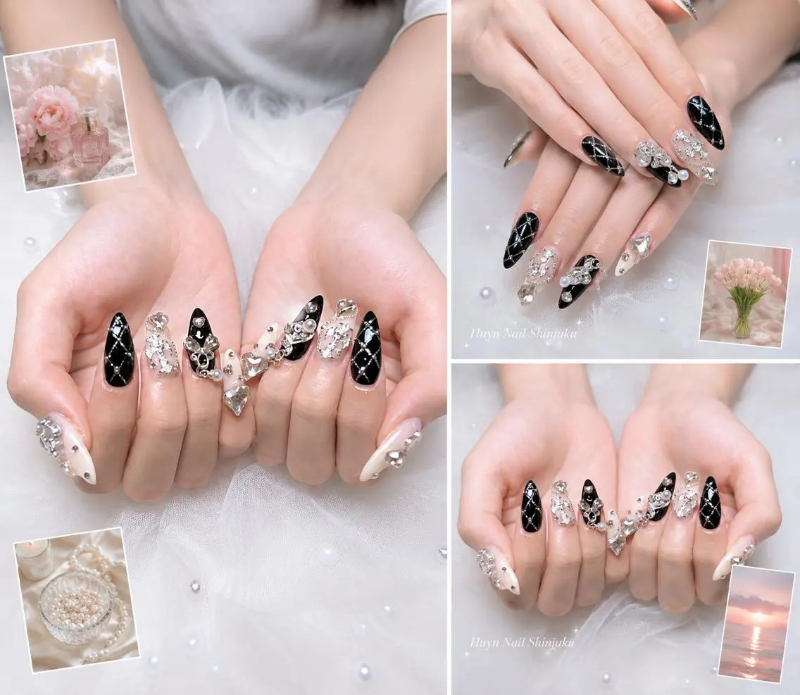 ネイル フットネイル ジェルネイル 韓国ネイル マグネットネイル 持ち込み ハンドネイル Huyn Nail Shinjyukuのネイルデザイン