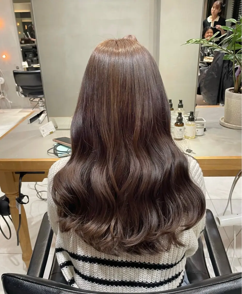 ロング カラー ヘアアレンジ ヘアカラー トリートメント ヘッドスパ ヘアセット 艶髪/レイヤーカット 🐣misakiのヘアスタイル
