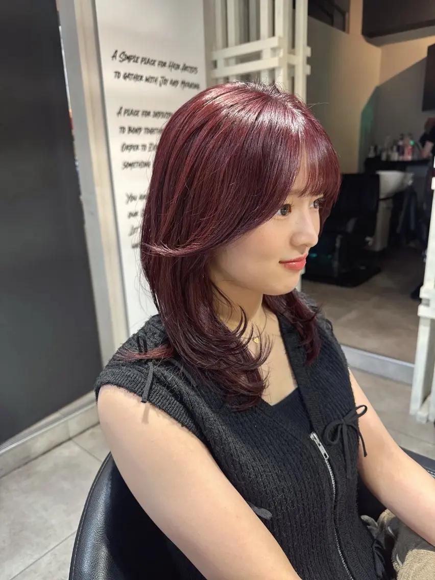 ミディアム カラー ブラウンカラー ピンクカラー ピンクブラウン トリートメント 似合う髪型が 分からない方へのヘアスタイル