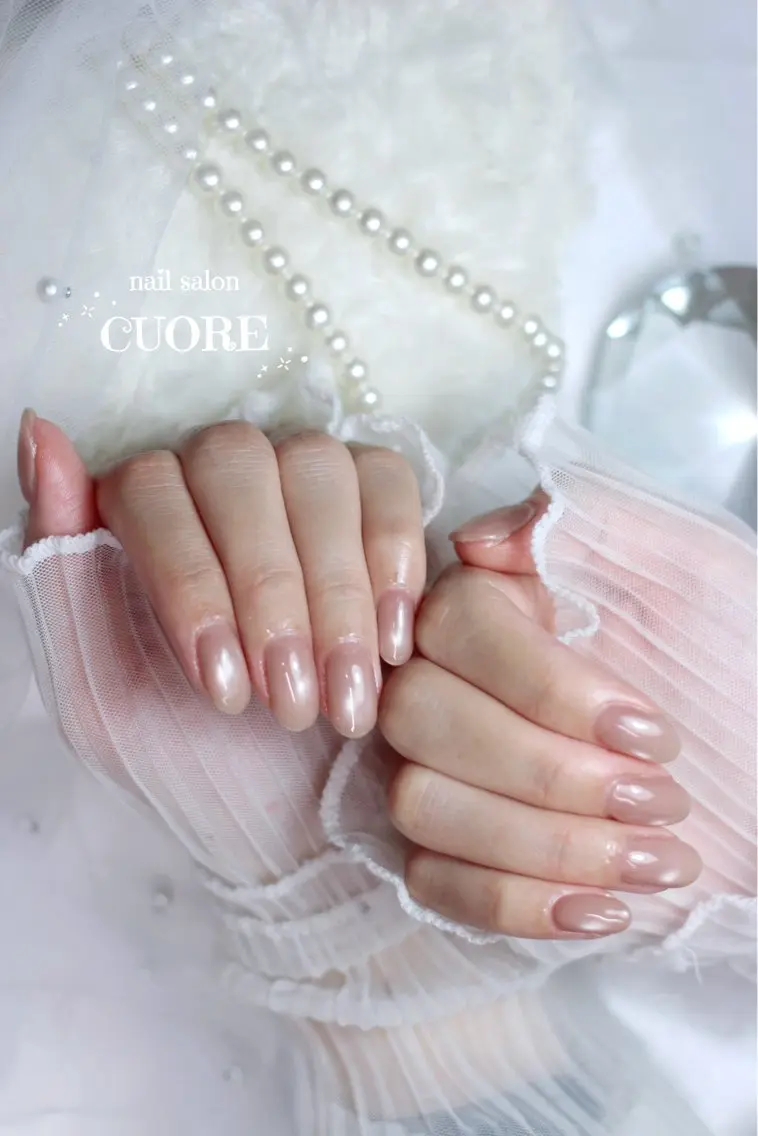ネイル マグネットネイル オフィスネイル ワンカラーネイル シンプルネイル ハンドネイル nail salon CUOREのネイルデザイン