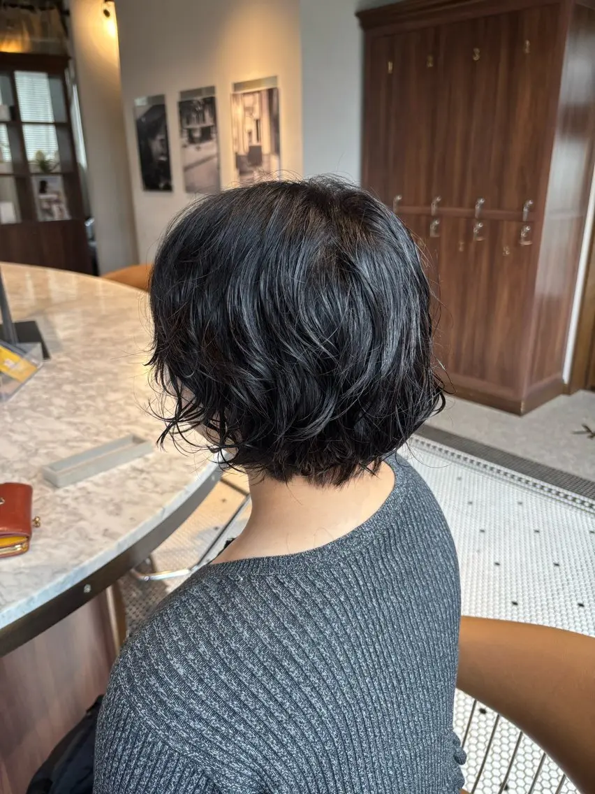 ショート カラー アッシュ 透明感カラー グレージュカラー/ 透明感カラー🗽のヘアスタイル