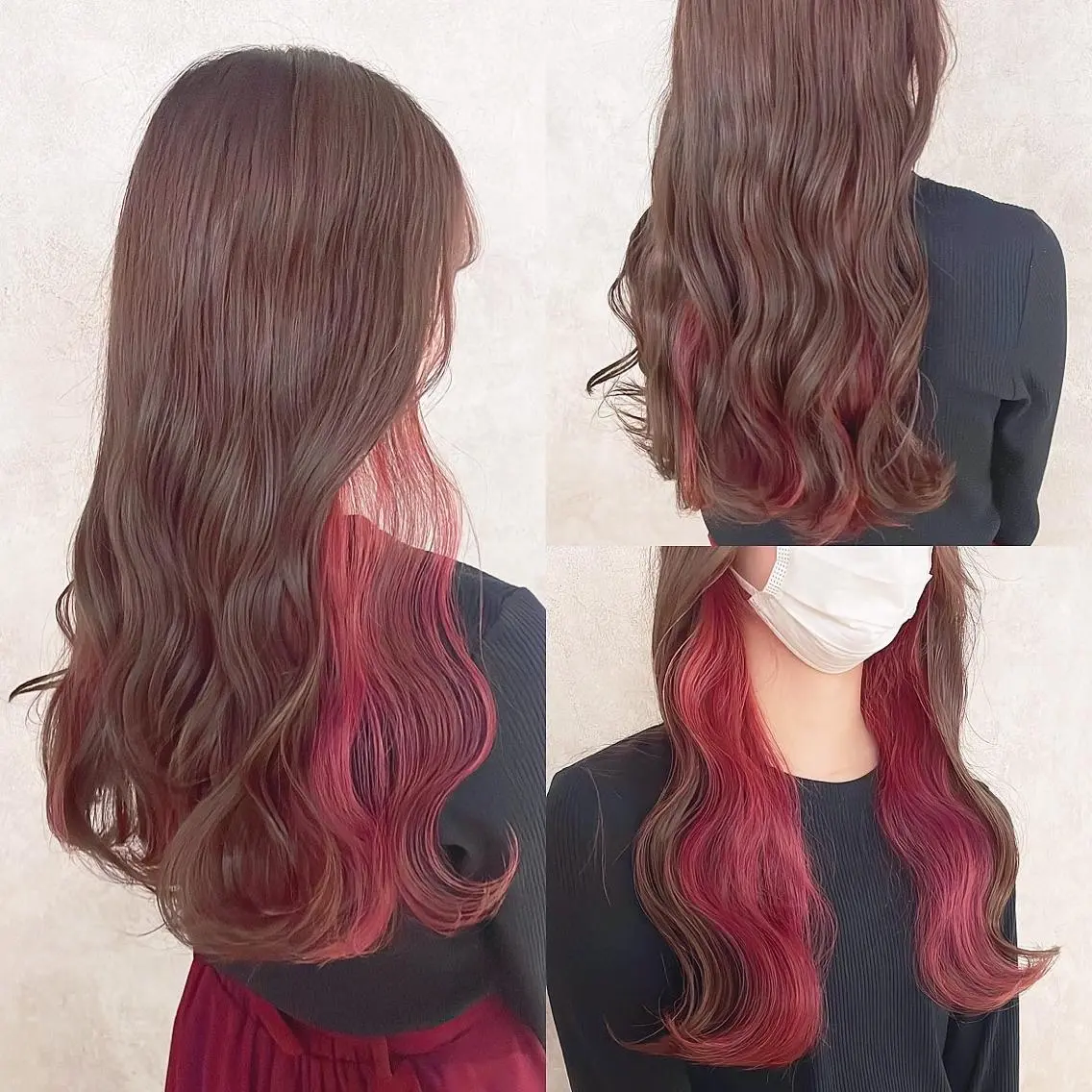 ロング カラー ブリーチ インナーカラー ヘアカラー トリートメント 渋谷:インナーカラー ／🍒エリカ🍒のヘアスタイル